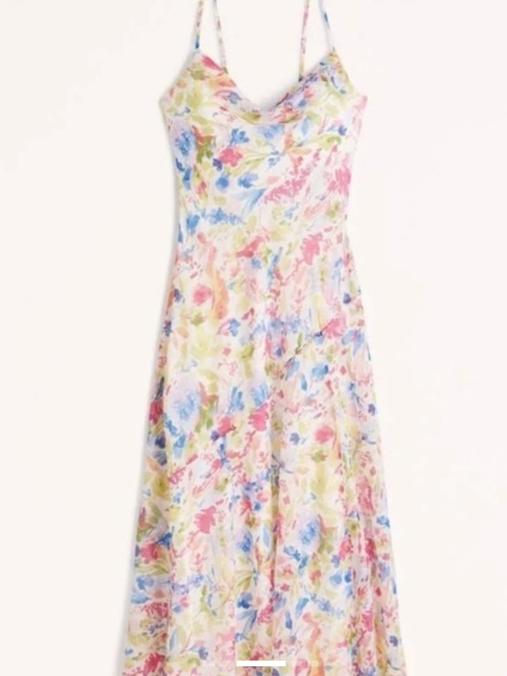Abercrombie & Fitch Cowl Neck Maxi Dress,Size:S, Colour: Pink Floral